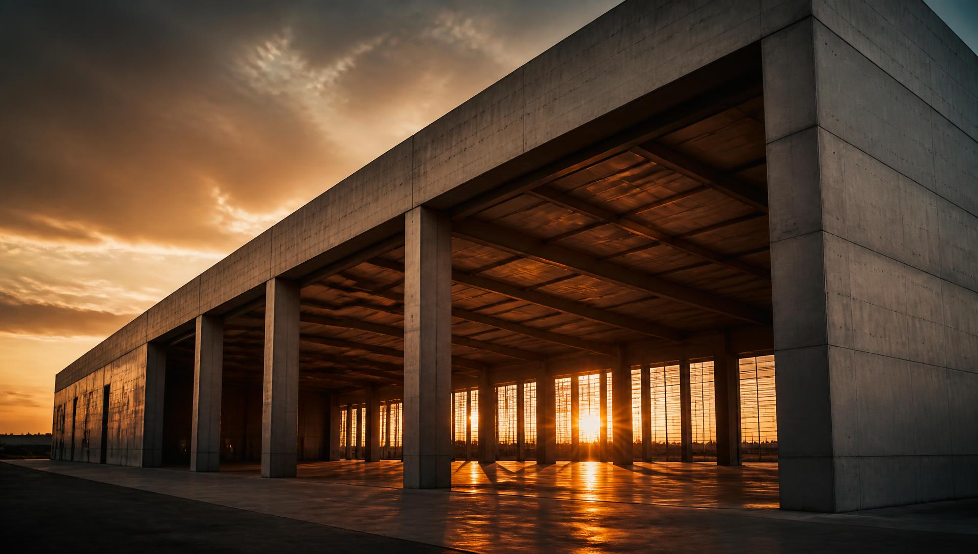 Pavilhão de concreto pré-moldado construído pela Pré12